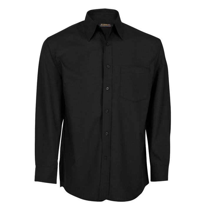 Shirts & Blouse Collection: Mens Basic Poly Cotton Lounge Long Sleeve
