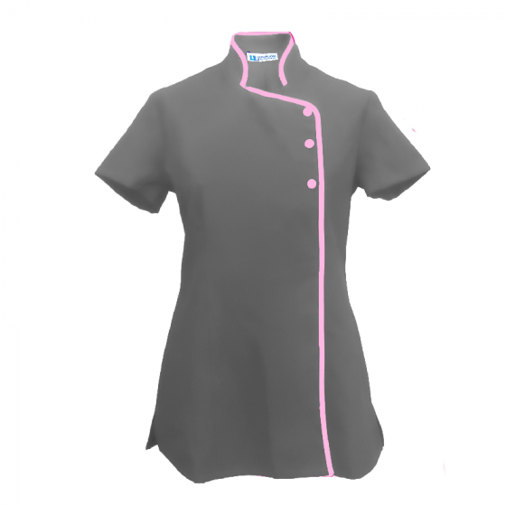 Naomi top mid grey/pink